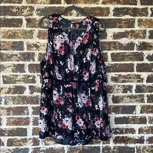 Torrid Floral Print Button Front Tank 4X
